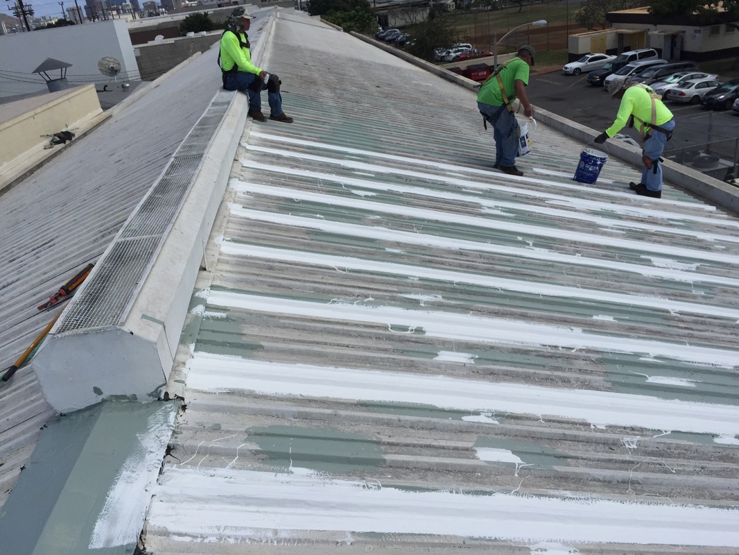 Commercial Roofing Repair on Honolulu warehouse