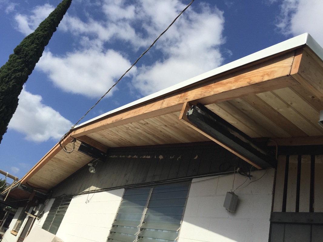 Facia wood damage roof repair in Honolulu