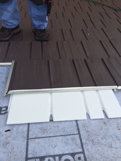 Rustic Metal Shingle Foam Insert For Roof